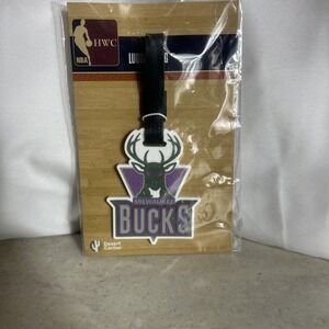 NBA Official Milwaukee Bucks PVC Luggage Tag Desert Cactus